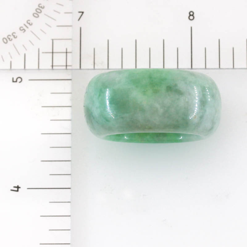 Green Jadeite Jade Band Ring Finger Size 10.25 | UPC #404533