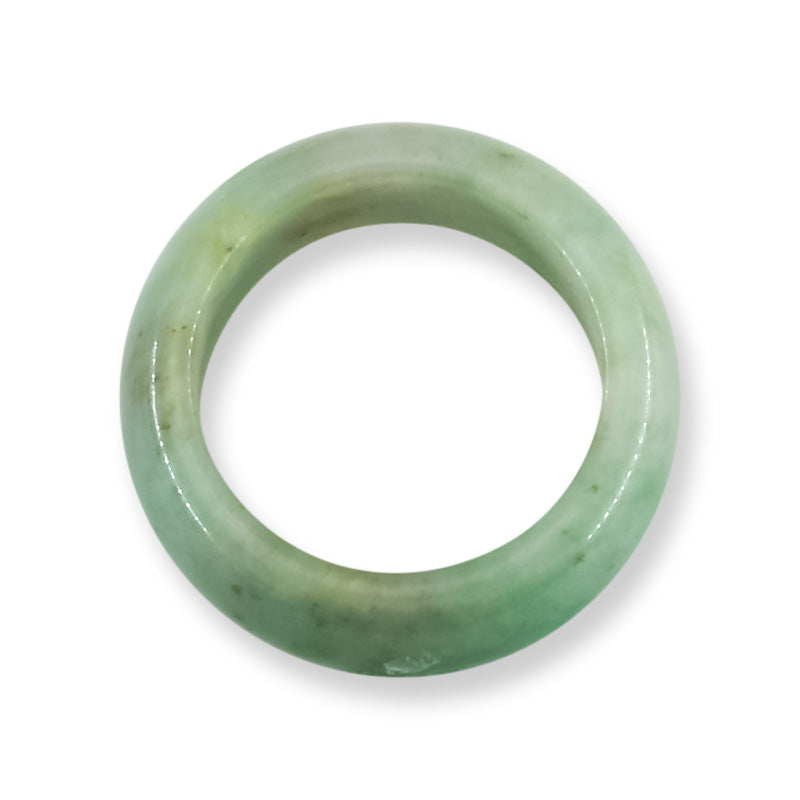 Green Jadeite Jade Band Ring Finger Size 7.5 | UPC #275515