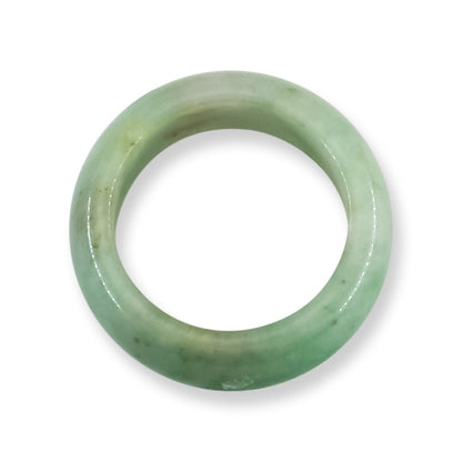 Green Jadeite Jade Band Ring Finger Size 7.5 | UPC #275515