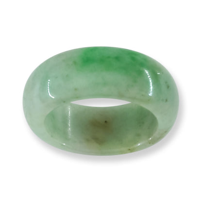 Green Jadeite Jade Band Ring Finger Size 7.5 | UPC #275515