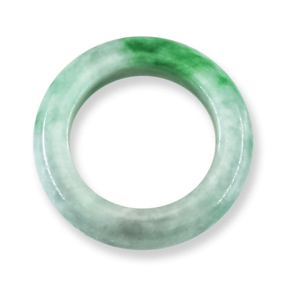 Green Jadeite Jade Band Ring Finger Size 7.75 | UPC #370890
