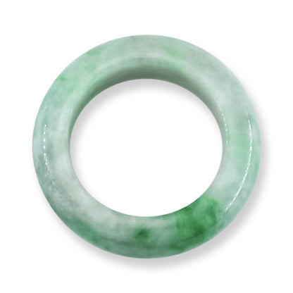 Green Jadeite Jade Band Ring Finger Size 7.75 | UPC #370890