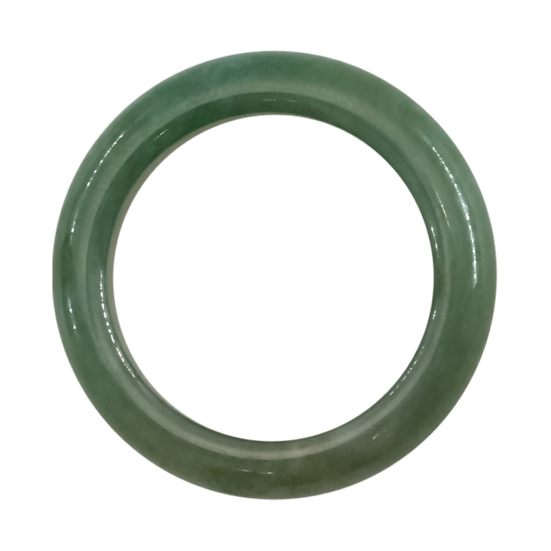 Green Jadeite Jade Band Ring Finger Size 8 | UPC #185920