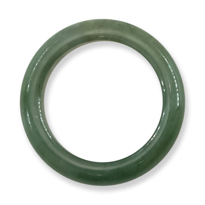 Green Jadeite Jade Band Ring Finger Size 8 | UPC #185920