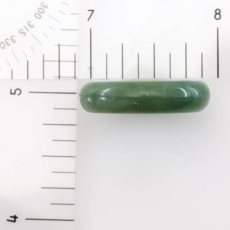 Green Jadeite Jade Band Ring Finger Size 8 | UPC #185920