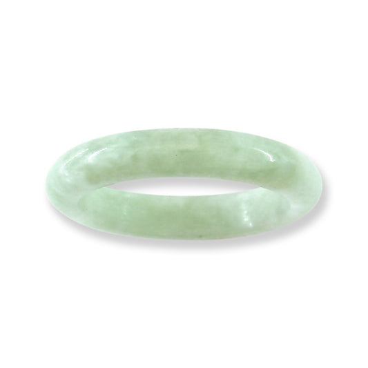Green Jadeite Jade Band Ring Finger Sizes 10 & 10.25 | UPC #234239