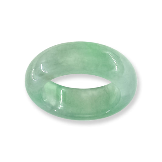 Green Jadeite Jade Band Ring Finger Size 6.75 | UPC #405165