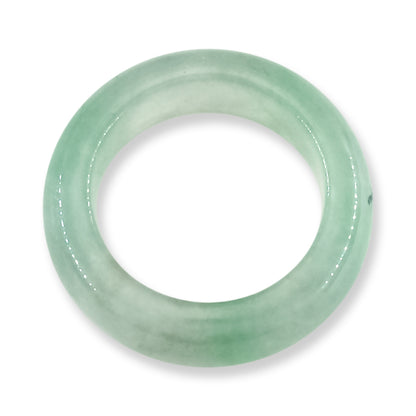 Green Jadeite Jade Band Ring Finger Size 6.75 | UPC #405165