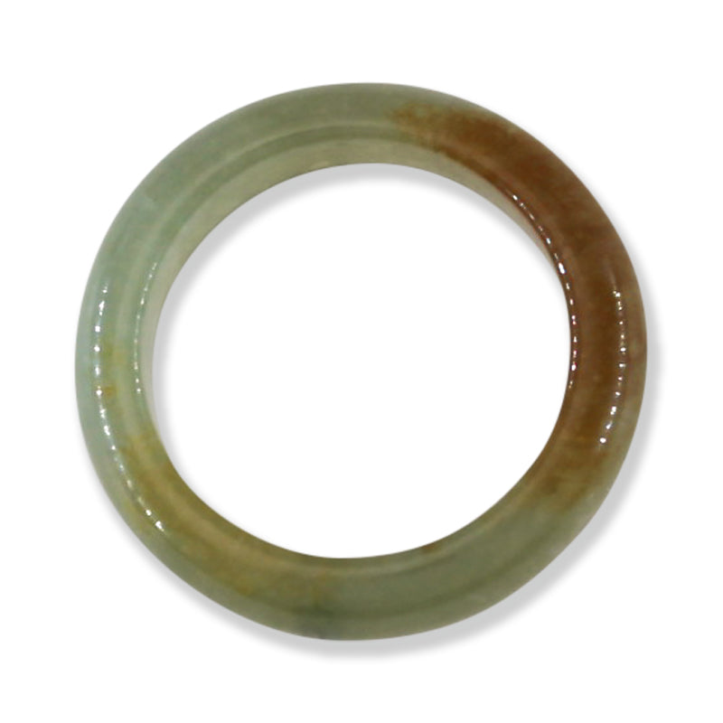 Green and Red Jadeite Jade Band Ring Size 6 | UPC #398979