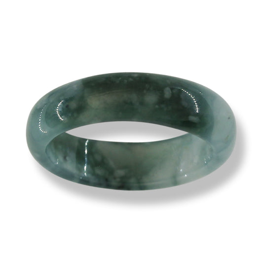 GREEN JADEITE JADE BAND RING FINGER SIZE 10 UPC #395152