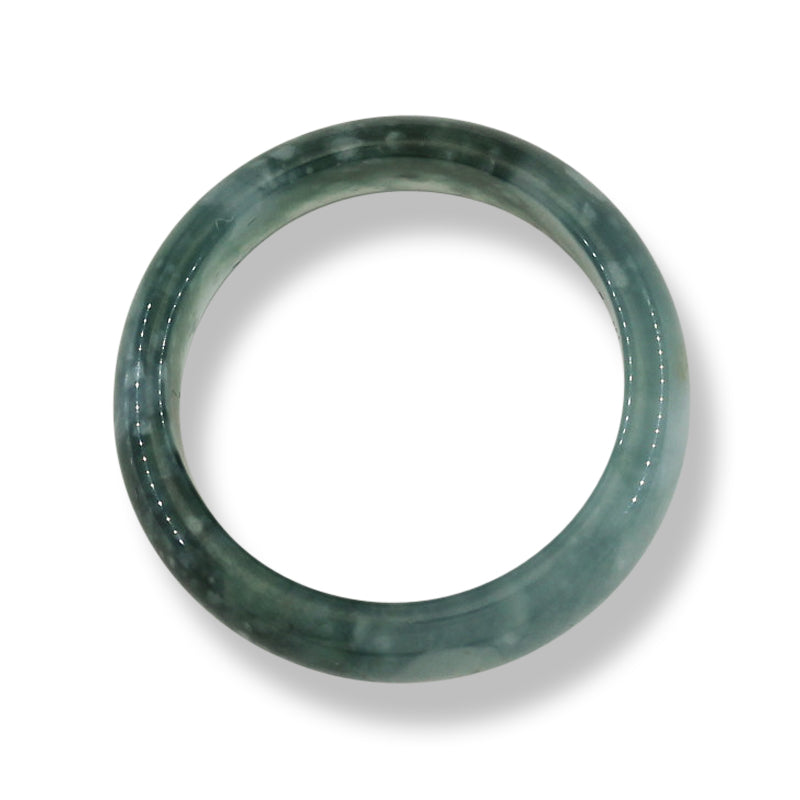 GREEN JADEITE JADE BAND RING FINGER SIZE 10 UPC #395152