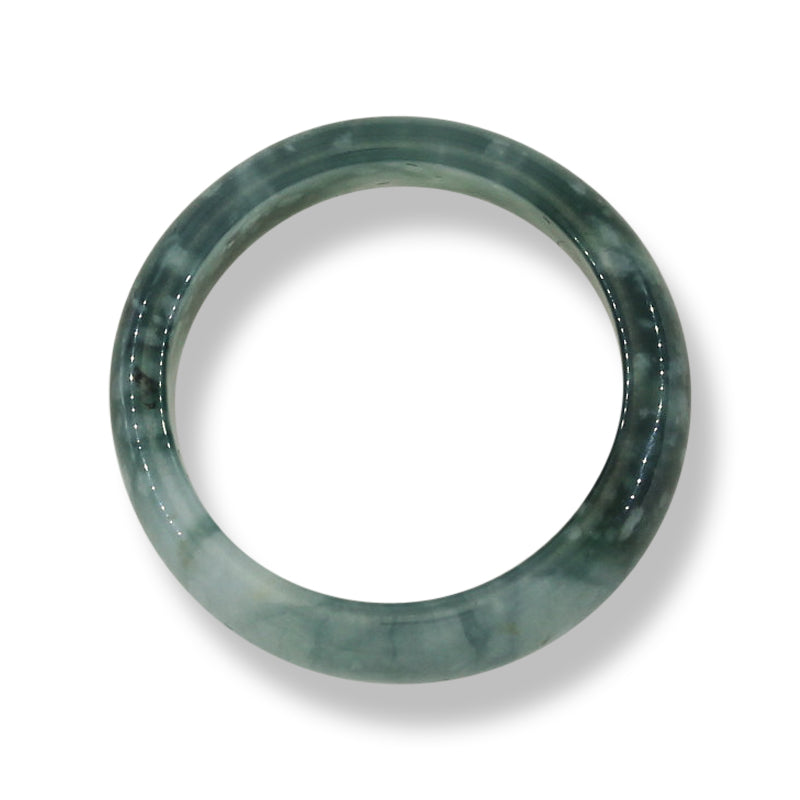 GREEN JADEITE JADE BAND RING FINGER SIZE 10 UPC #395152