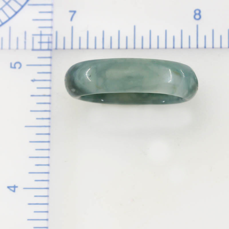 GREEN JADEITE JADE BAND RING FINGER SIZE 10 UPC #395152