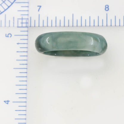 GREEN JADEITE JADE BAND RING FINGER SIZE 10 UPC #395152