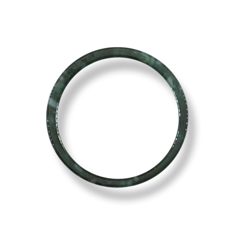 Green Jadeite Jade Flat Continuous Band Ring Size 8.25 | UPC #395190
