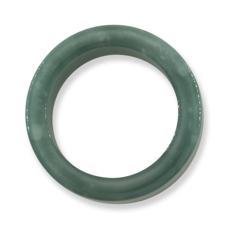 Guatemalan Blue Green Jadeite Jade Band Ring Finger Sizes 10 Thru 12.75 | UPC #395190