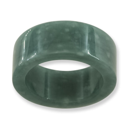Guatemalan Blue Green Jadeite Jade Band Ring Finger Sizes 10 Thru 12.75 | UPC #395190