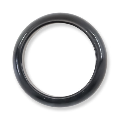 Guatemalan Black Jadeite Jade Band Ring Finger Size 8 | UPC #407312