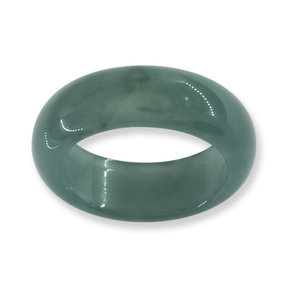 Blue Green Jadeite Jade Band Ring Finger Size 7 | UPC #404519