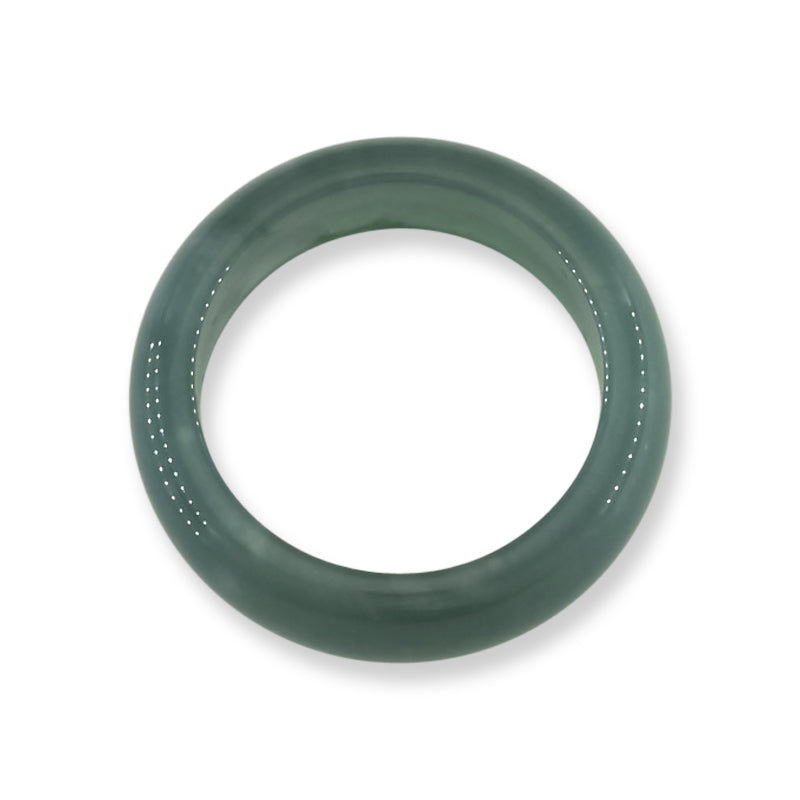 Blue Green Jadeite Jade Band Ring Finger Size 7 | UPC #404519