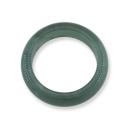 Blue Green Jadeite Jade Band Ring Finger Size 7 | UPC #404519