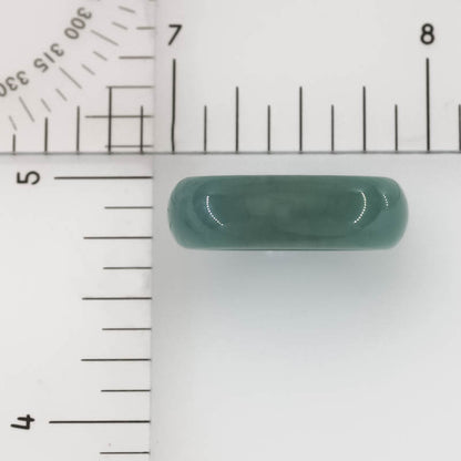 Blue Green Jadeite Jade Band Ring Finger Size 7 | UPC #404519