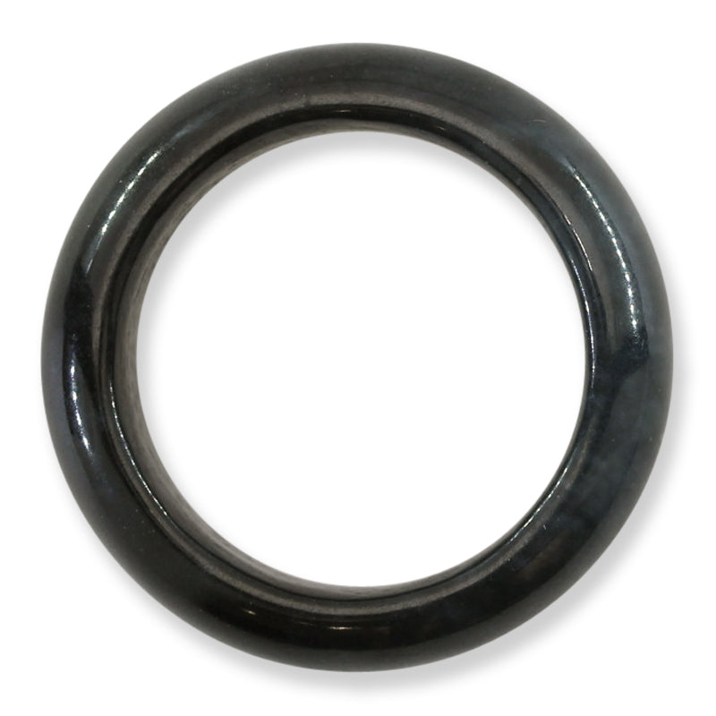 Guatemalan Black Jadeite Jade Band Ring Finger Size 9 | UPC #407282