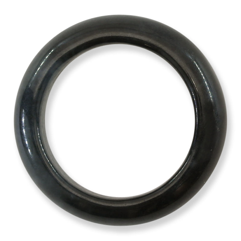 Guatemalan Black Jadeite Jade Band Ring Finger Size 9 | UPC #407282