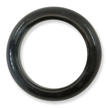 Guatemalan Black Jadeite Jade Band Ring Finger Size 9 | UPC #407282