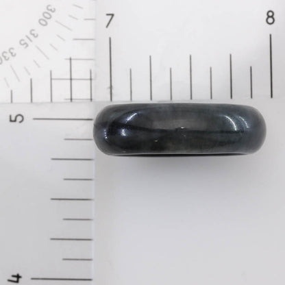 Guatemalan Black Jadeite Jade Band Ring Finger Size 9 | UPC #407282