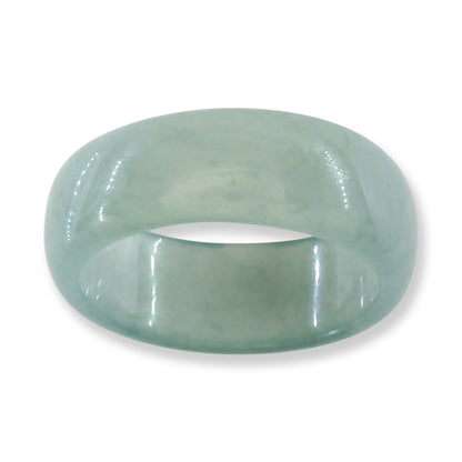 Blue Green Jadeite Jade Band Ring Finger Size 10 | UPC #395121