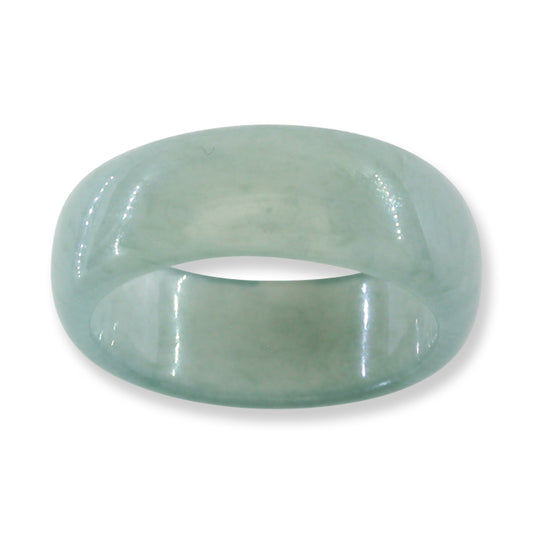 Blue Green Jadeite Jade Band Ring Finger Size 10 | UPC #395121