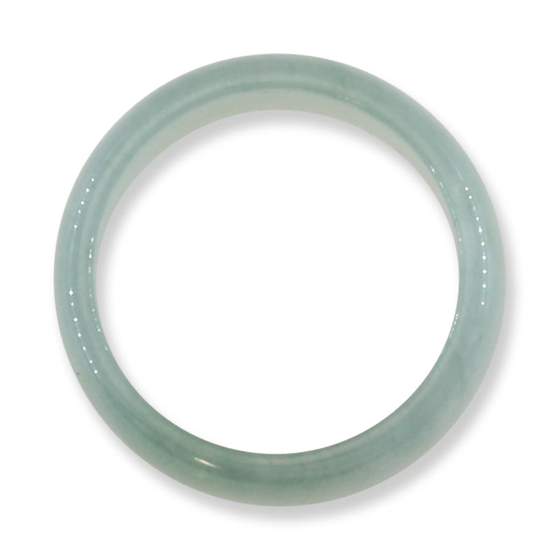 Blue Green Jadeite Jade Band Ring Finger Size 10 | UPC #395121