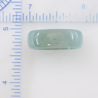 Blue Green Jadeite Jade Band Ring Finger Size 10 | UPC #395121