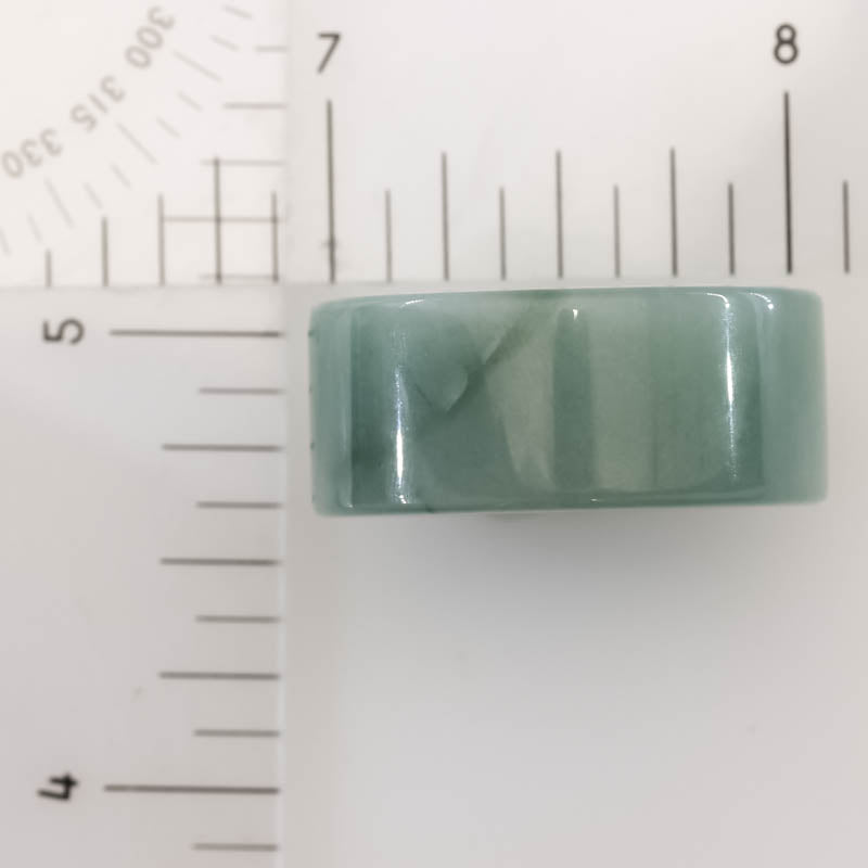 Guatemalan Blue Green Jadeite Jade Band Ring Finger Size 11.25 | UPC #395091