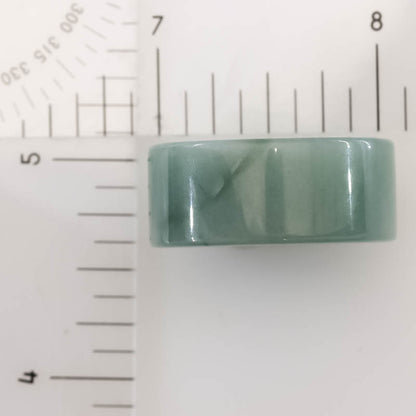Guatemalan Blue Green Jadeite Jade Band Ring Finger Size 11.25 | UPC #395091