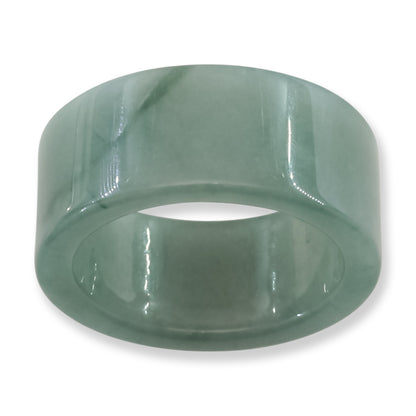 Guatemalan Blue Green Jadeite Jade Band Ring Finger Size 11.25 | UPC #395091