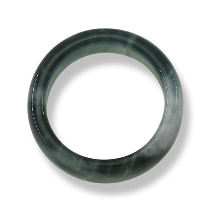 GREEN JADEITE JADE BAND RING FINGER SIZE 10UPC #397330