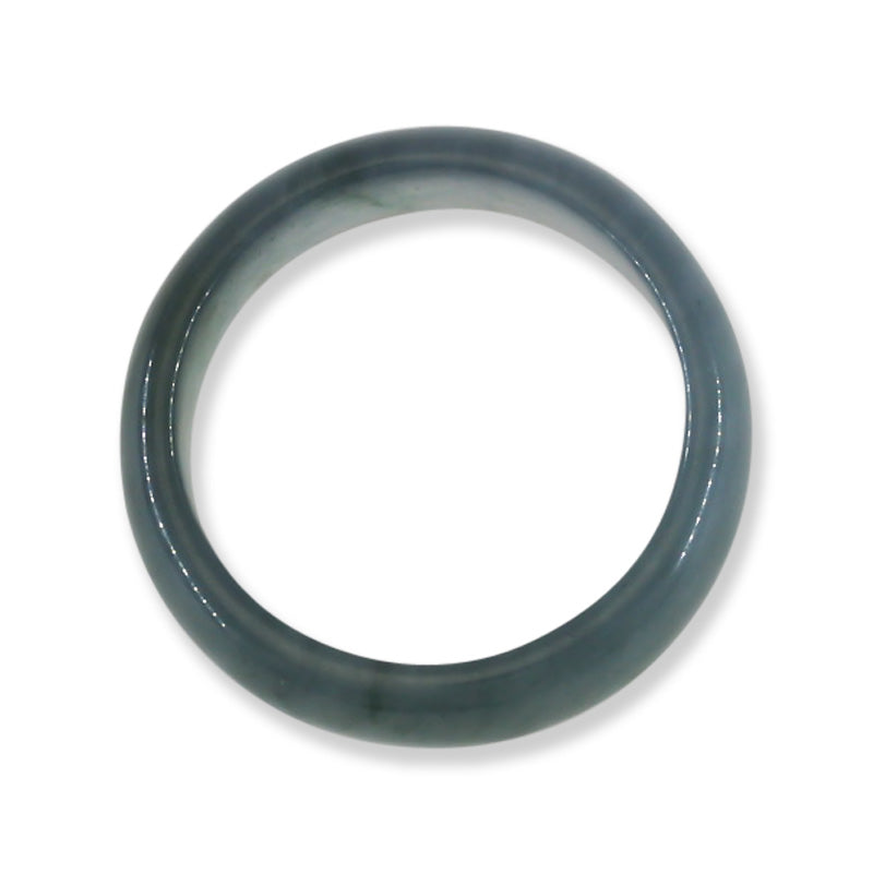 Blue Green Jadeite Jade Band Ring Finger Size 9 | UPC #395053