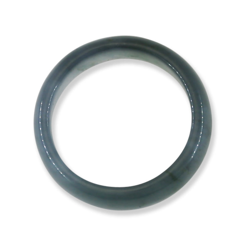 Blue Green Jadeite Jade Band Ring Finger Size 9 | UPC #395053