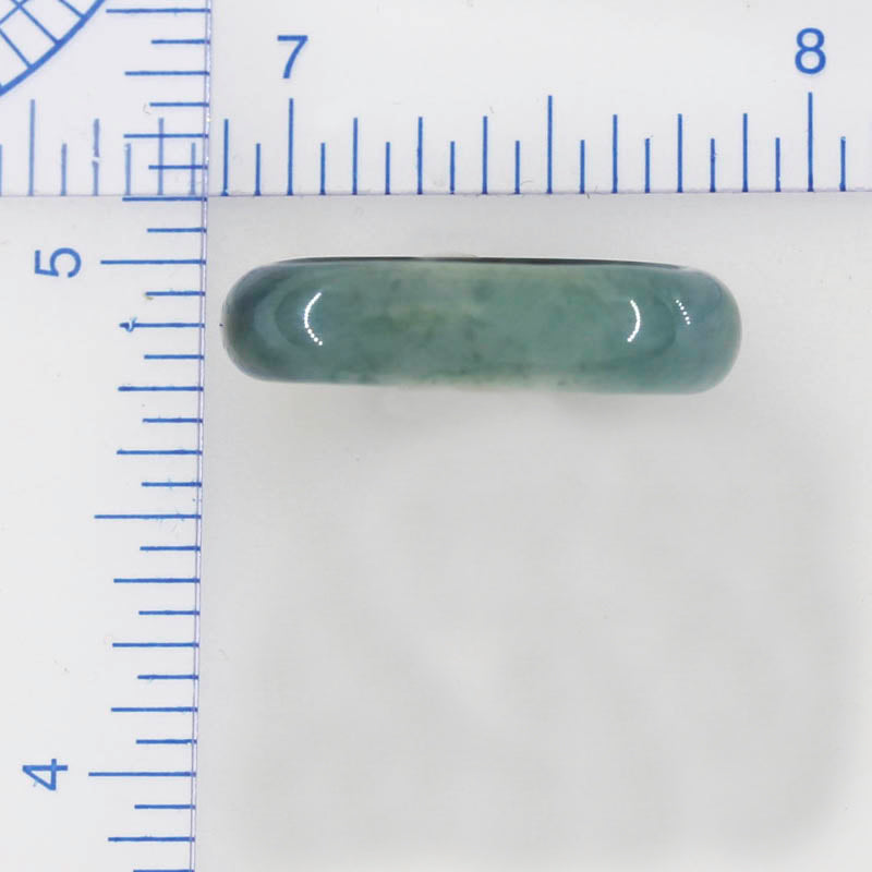 GREEN JADEITE JADE BAND RING FINGER SIZE 8 UPC #395053