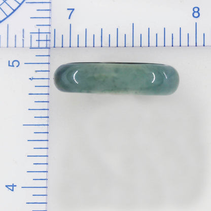 GREEN JADEITE JADE BAND RING FINGER SIZE 8 UPC #395053