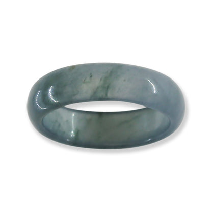 Blue Green Jadeite Jade Band Ring Finger Size 9 | UPC #395053