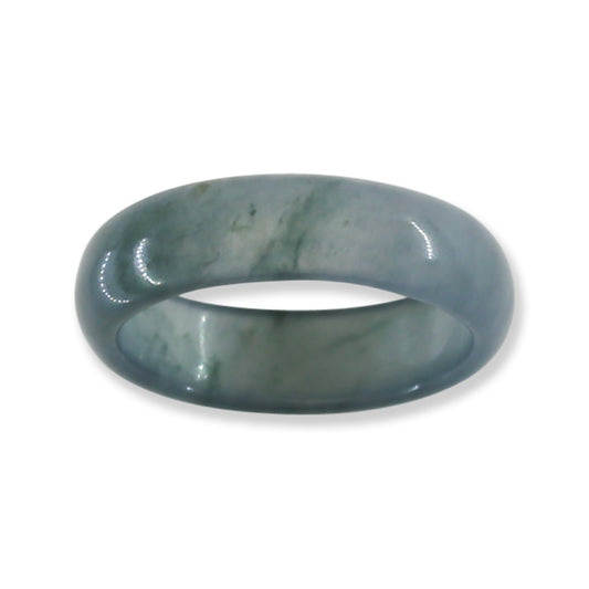 Blue Green Jadeite Jade Band Ring Finger Size 9 | UPC #395053