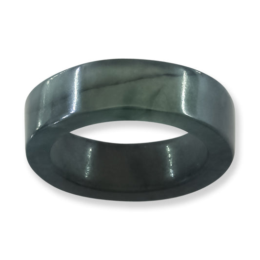 Guatemalan Blue Green Jadeite Jade Band Ring Finger Size 9.5 | UPC #407046