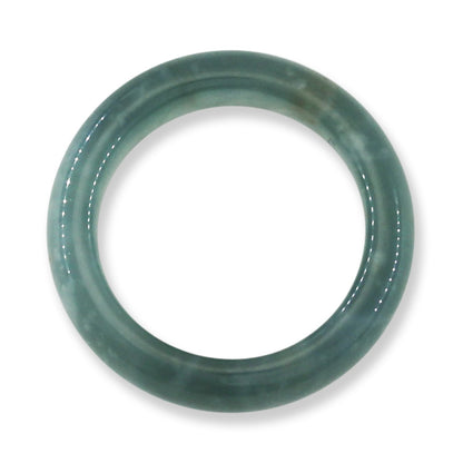 Blue Green Jadeite Jade Band Ring Finger Size 9 | UPC #400016