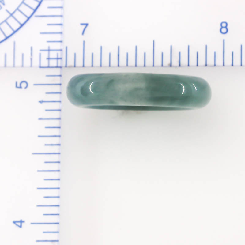 Blue Green Jadeite Jade Band Ring Finger Size 10.25 | UPC #400023