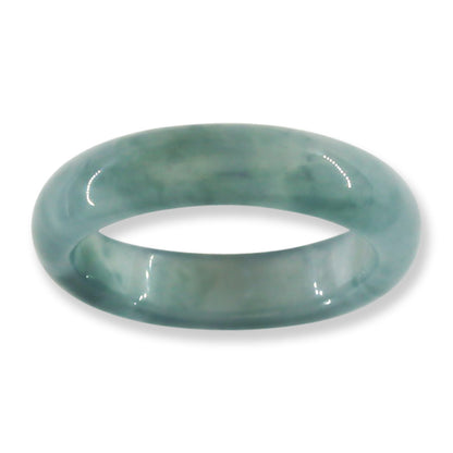 Blue Green Jadeite Jade Band Ring Finger Size 10.25 | UPC #400023