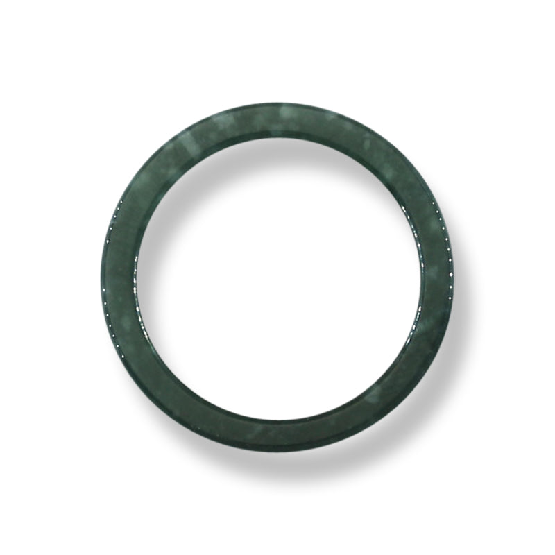 Green Jadeite Jade Flat Continuous Band | Solid Jade Wedding Band | Size 8.5 | UPC #395213