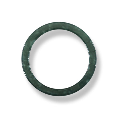 Green Jadeite Jade Flat Continuous Band | Solid Jade Wedding Band | Size 8.5 | UPC #395213
